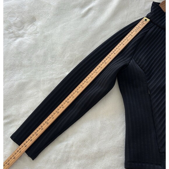 T By Talbots Jacket Medium Zip Fitted Textured Jacquard Active Athleisure - Picture 11 of 14